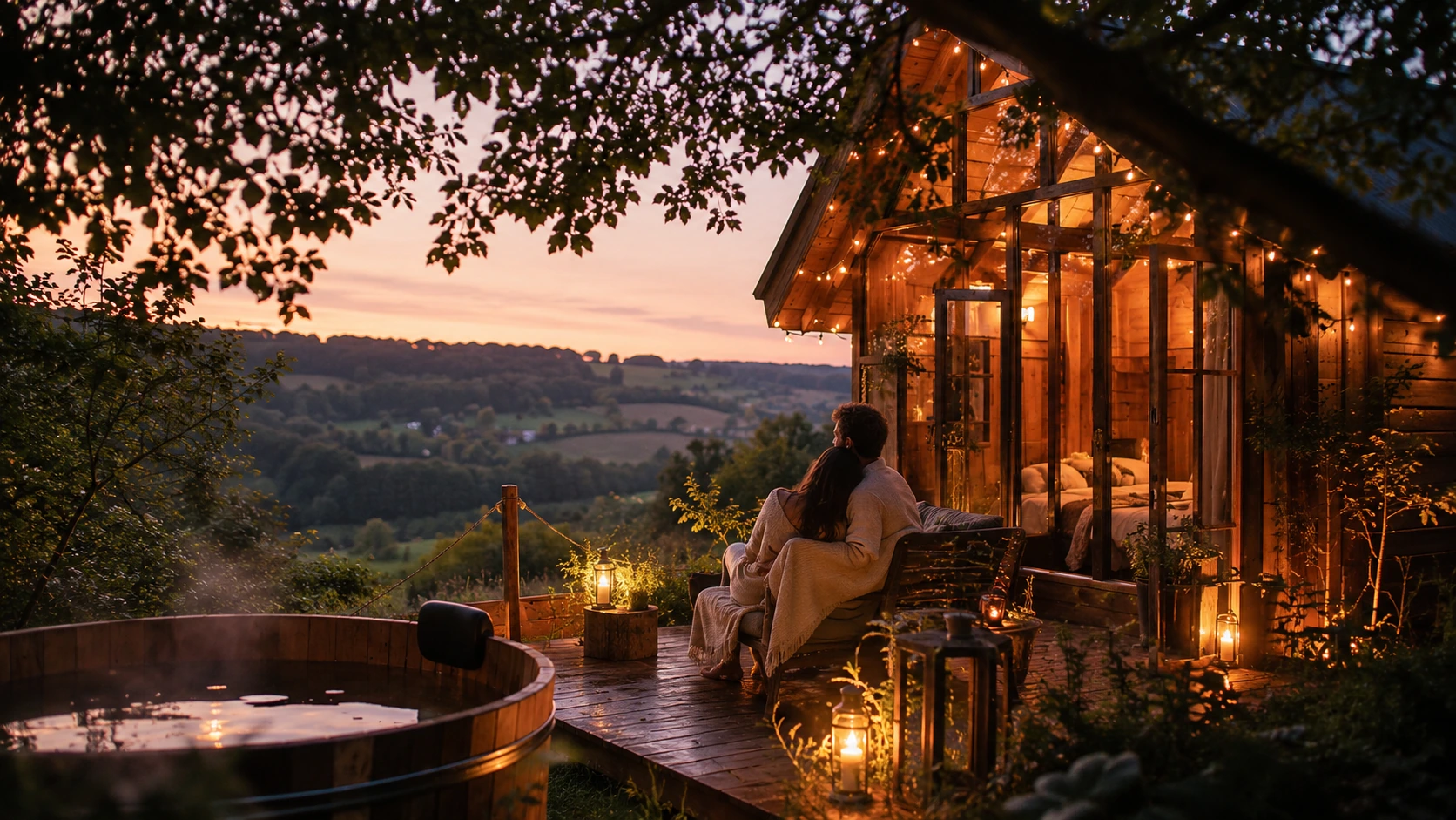 cabane-romantique-normandie-nuit-insolite-a-deux Ambiance romantique premium en Normandie illustrant cabane romantique en Normandie sans texte ni logo