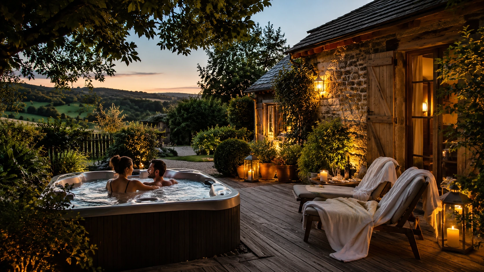 gite-avec-jacuzzi-privatif-sejour-plus-libre Ambiance romantique premium en Normandie illustrant gîte avec jacuzzi privatif sans texte ni logo