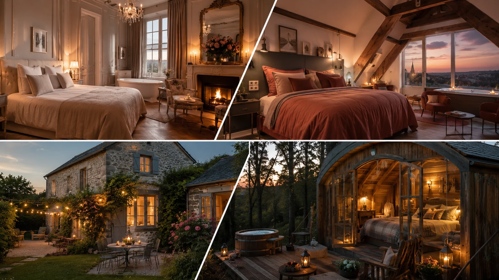 quel-hebergement-choisir-suites-elise Comparaison de quatre hébergements romantiques : suites élégantes, gîte normand et cabane en bois